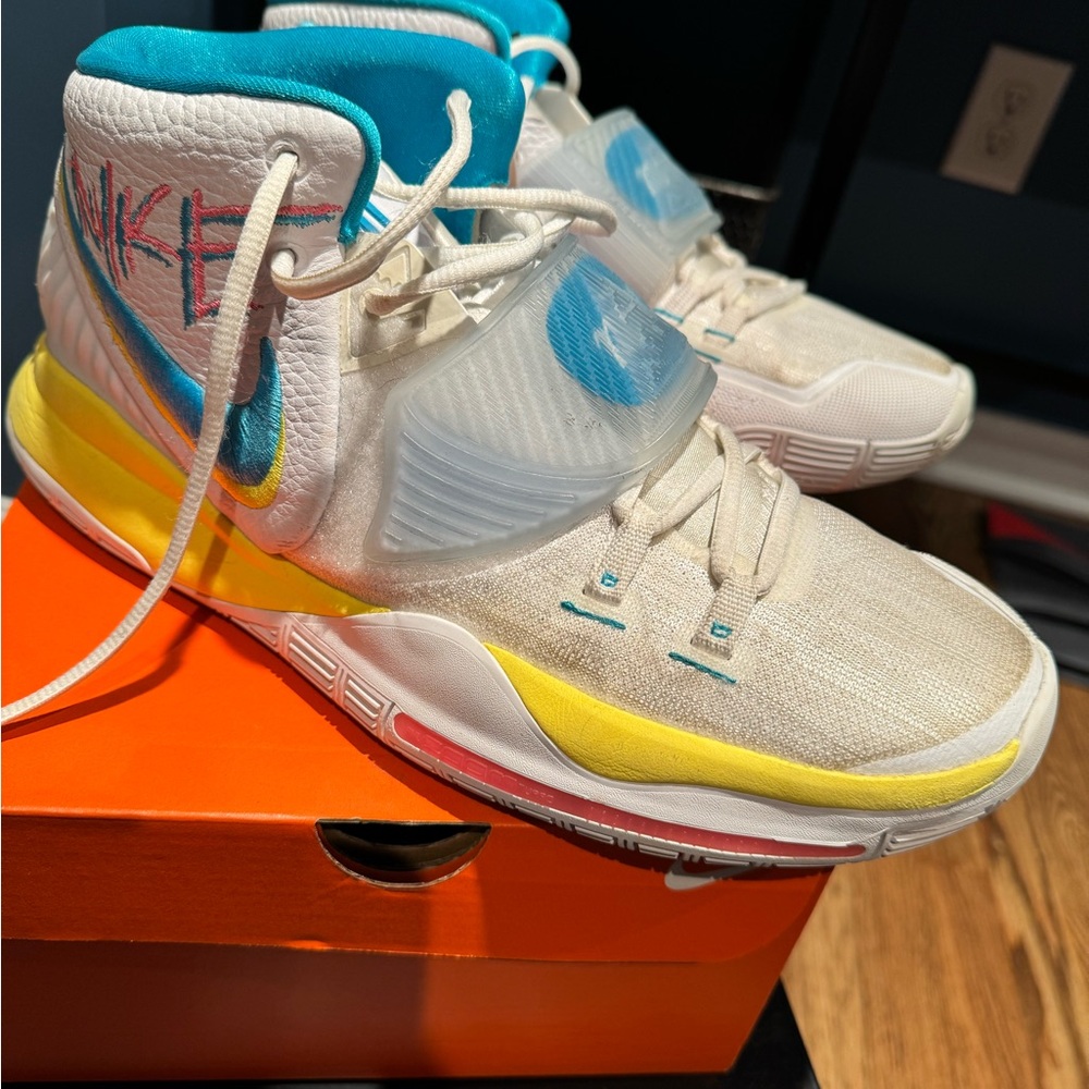 COPY - Nike Kyrie 6 Neon graffiti basketball shoes